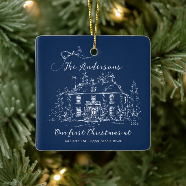 Custom First Home Christmas Ornament (Tree)