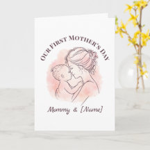 Custom First Mother’s Day Card for New Mom