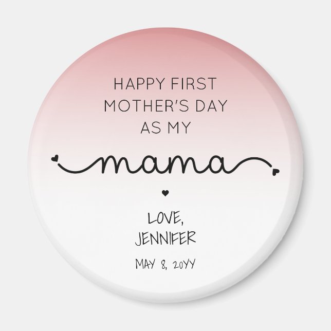 Custom First Mother's Day New Mama Keepsake Gifts Magnet (Front)