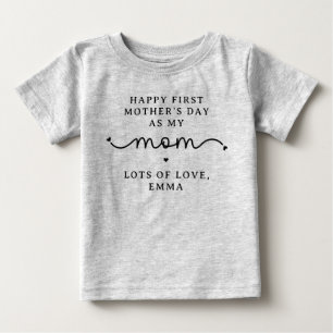 Custom First Mother's Day New Mom Gifts Baby T-Shirt