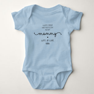 Custom First Mother's Day New Mommy Gifts Baby Bodysuit