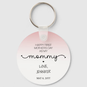 Custom First Mother's Day New Mommy Keepsake Gifts Keychain