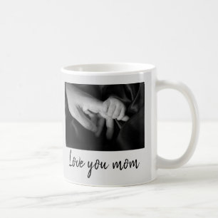 Custom First Mother's Day Photo Cute Minimalist Coffee Mug
