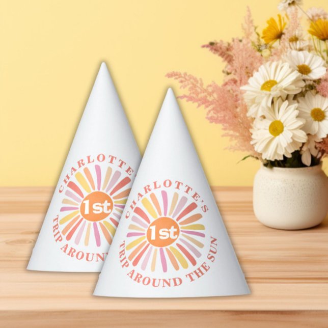 Custom First Trip Around Sun 1st Birthday Party Hat (Custom First Trip Around Sun 1st Birthday Party Hat)