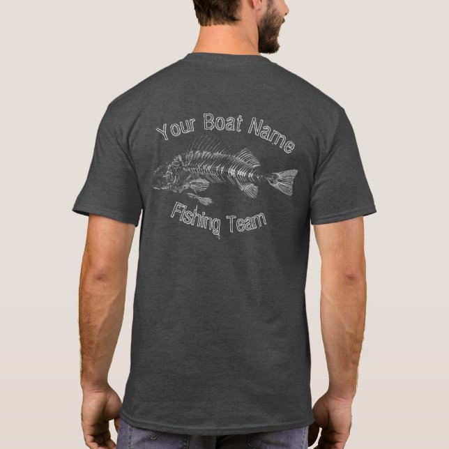 Custom Fish Skeleton Shirt (Back)