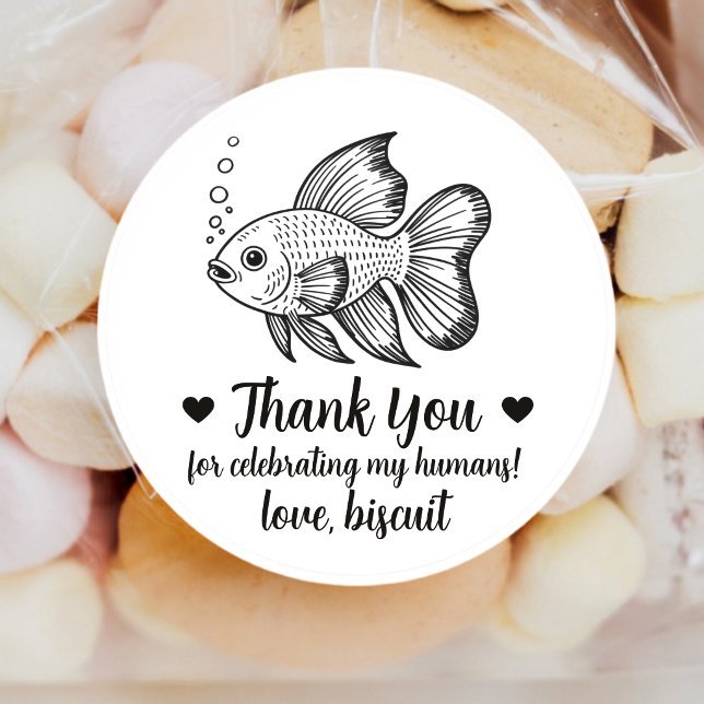 Custom Fish Wedding Favour Stickers (Creator Uploaded)