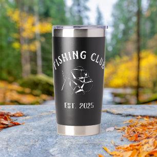  Custom Fishing Club Black Tumbler