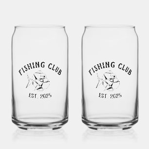 Custom Fishing Club Can Glass