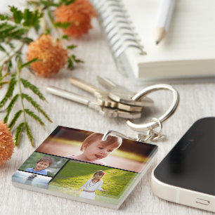 Custom Five Photo Acrylic Keychain