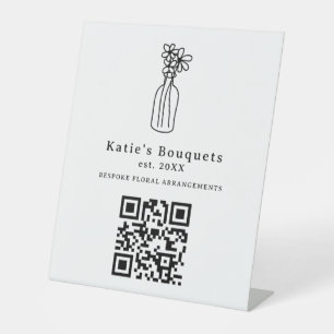 Custom Flag Booth Sign Logo Market QR Code