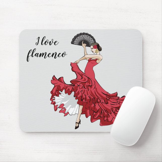 Custom Flamenco Mouse Pad (With Mouse)