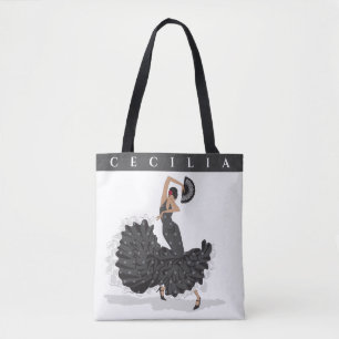 Custom Flamenco Shopping Tote Bag
