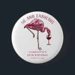 Custom Flamingo 50th Birthday Novelty Swag 2 Inch Round Button<br><div class="desc">Cute personalized 50th birthday party flamingo gag button. Add your name and message by clicking on the "Personalize" button to create a unique party swag for your celebration. Makes a perfect keepsake for guests to remember this special milestone.</div>