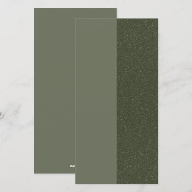 Custom Flat Holiday Card in Reversed Moss Split (Front/Back)
