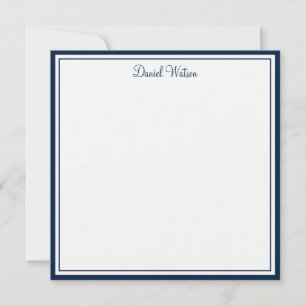 Custom Flat Note Card-Linen Card