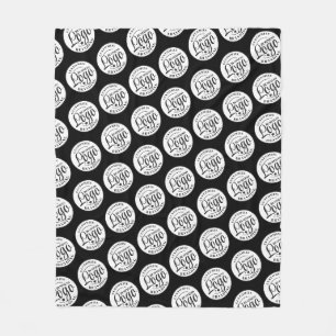Custom Fleece Blanket With Logo Print   Black