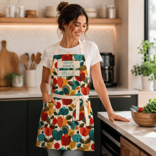 Custom Floral Apron – Culinary Science by [Name]