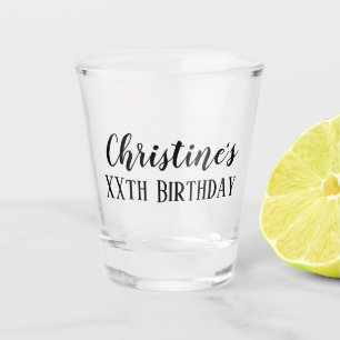 Custom Floral Birthday Favour Shot Shot Glass