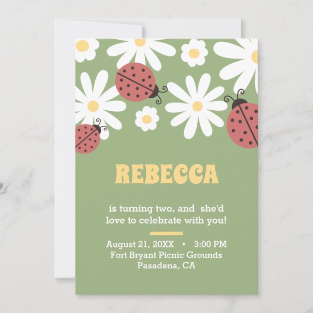 Custom floral birthday invitation (Front)