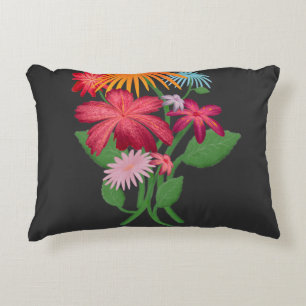 Custom Floral Bouquet Aesthetic Boho Flower  Accent Pillow