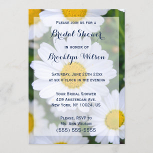 Custom Floral Bridal Shower Invitations Daisy