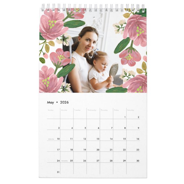 Custom Floral Calendar (May 2026)
