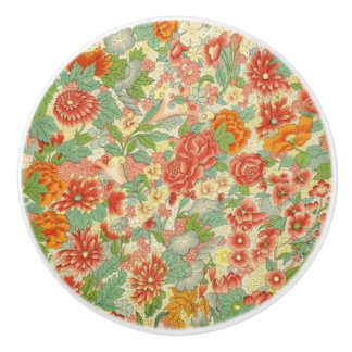 Custom floral ceramic doorknob ceramic knob