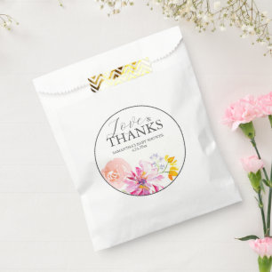 Custom Floral Favour Bags for Baby Shower