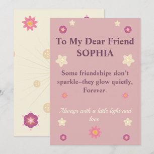 Custom Floral Friendship Quote Invitation