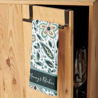 Custom Floral  Kitchen Towel