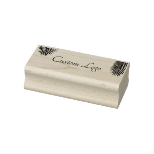 Custom Floral Logo Rubber Stamp