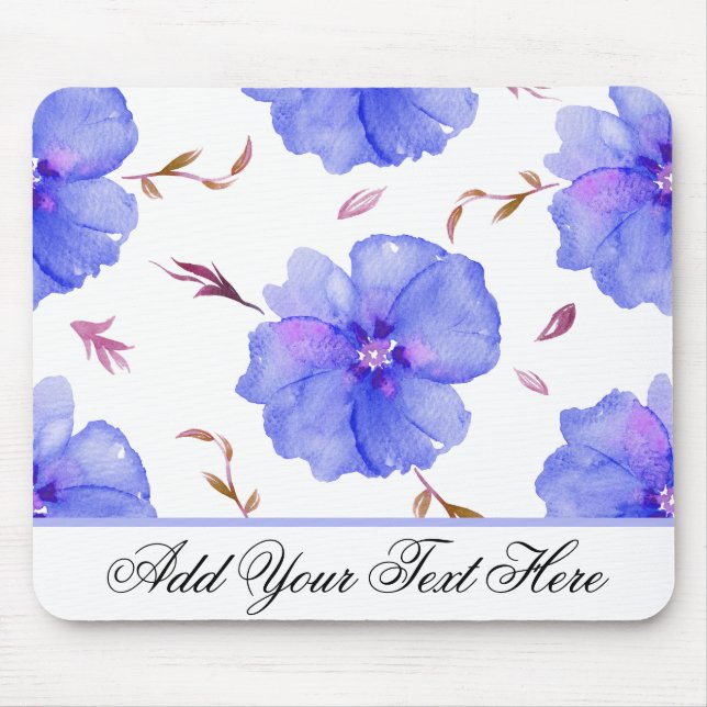 Custom Floral Mouse Pad – Unique Nature Gift Idea (Front)