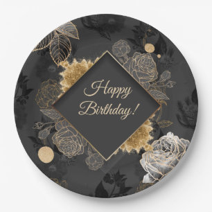 Custom Floral Paper Plate