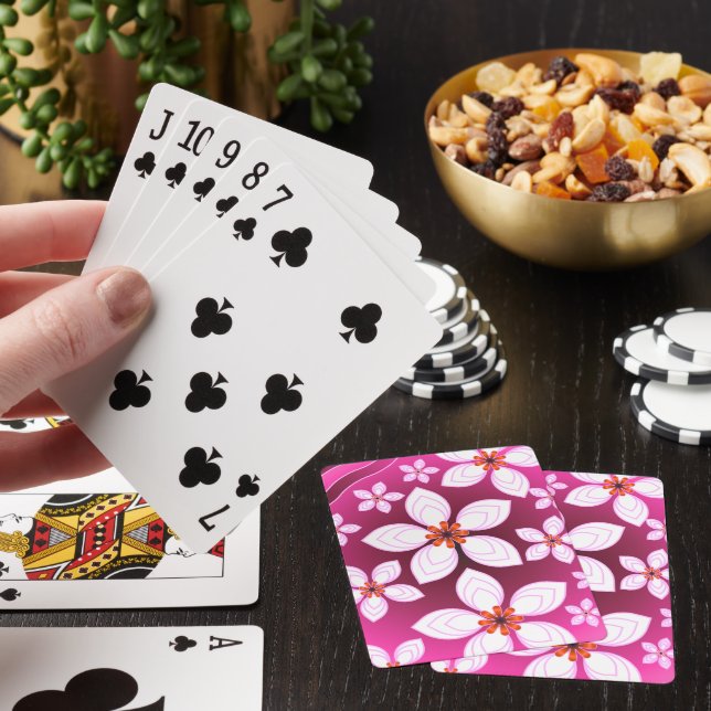 Custom floral pattern gift playing cards (In Situ)