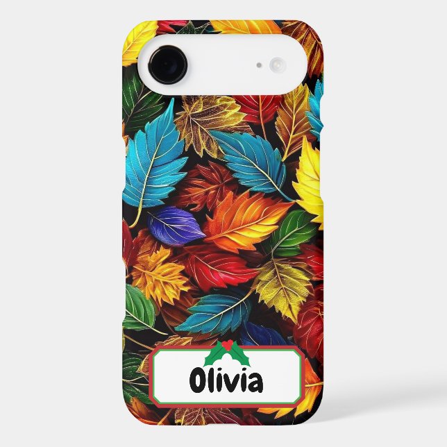 Custom Floral Phone Case – Add Your Name  (Verso)