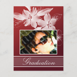 Custom Floral Photo Graduation Announcements