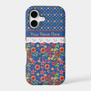 Custom Floral Polkas Faux Lace iPhone 5/5s Case