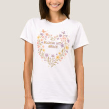 Custom Floral Quote T-Shirt