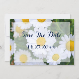 Custom Floral Save The Date Cards Daisy