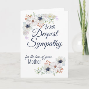 Custom Floral Sympathy Greetings Card