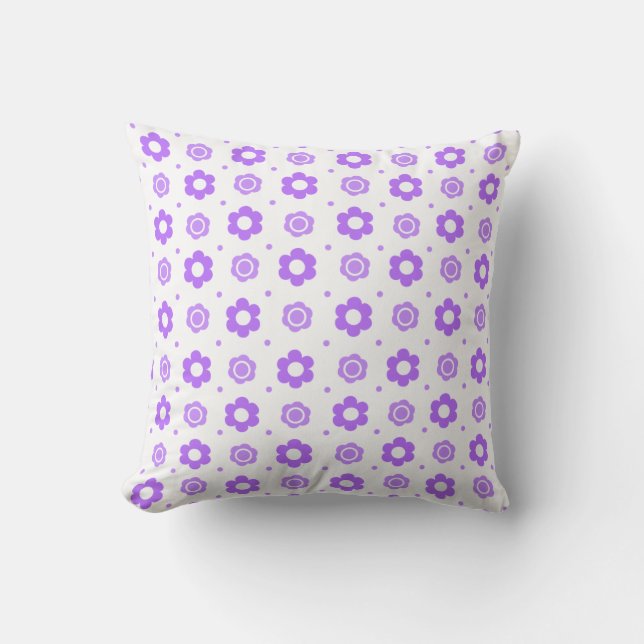 Custom Floral Throw Pillow (Front)
