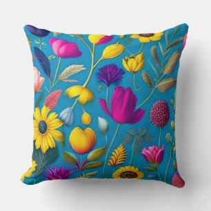 Custom floral throw pilow throw pillow
