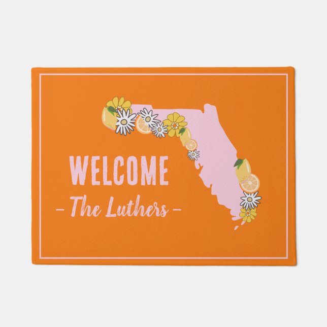 Custom Florida State Welcome Home Doormat (Front)