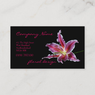 Custom florist business card