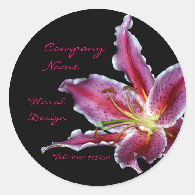 Custom florist business sticker (Front)