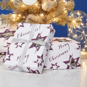 Custom Florist Festive 'Merry Christmas' Starry Wrapping Paper