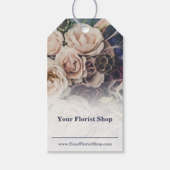 📷🌷Custom Florist QR Code Flower Care Tag (Front)