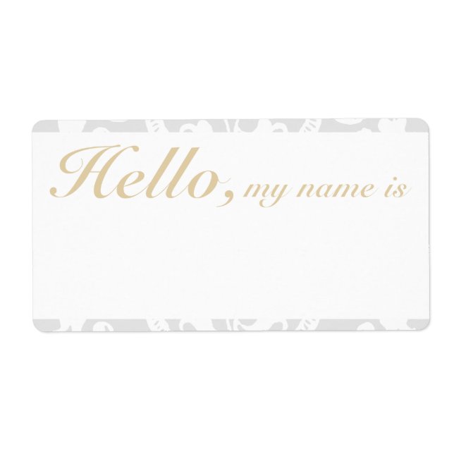 Custom Flourish Border Name Tag (Front)