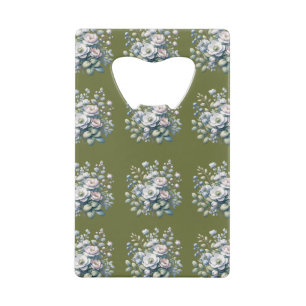 Custom flower credit card bottle opener