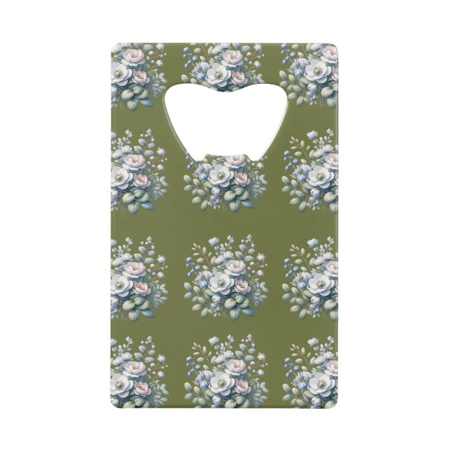 Custom flower credit card bottle opener (Front)